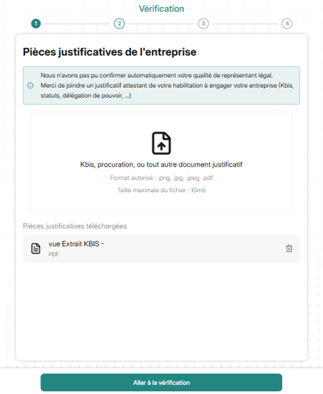 Justificatif ajouté au dossier