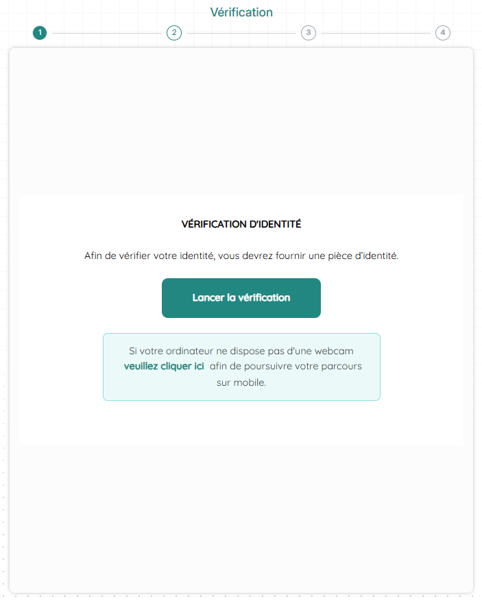 Lancement de la vérification