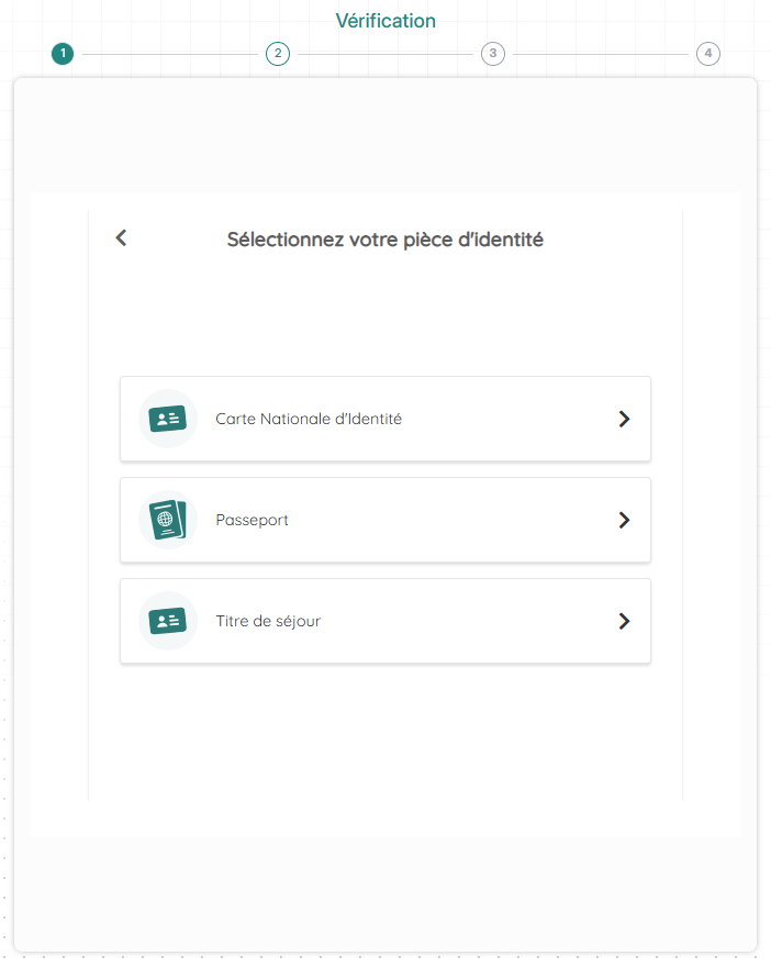 Choix du document d'identité
