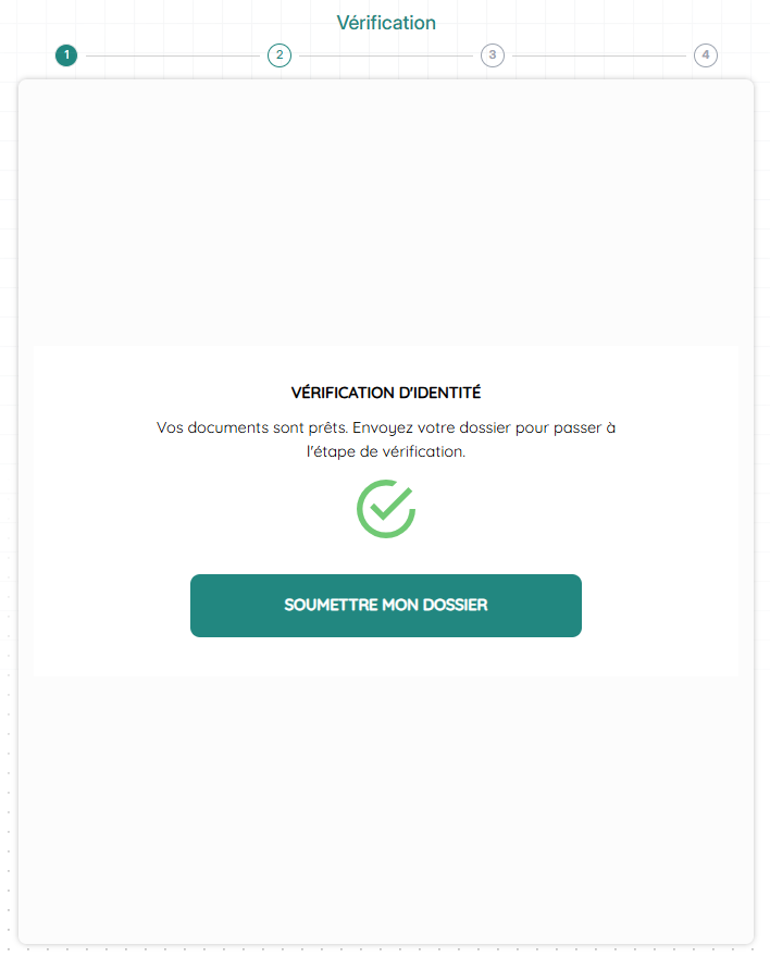 Vérification d'identité terminée